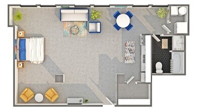 Horton Studio 1-505 floor plan